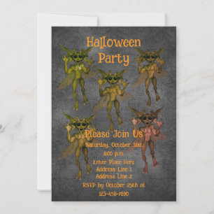 Beängstigend Goblins Halloween Einladung