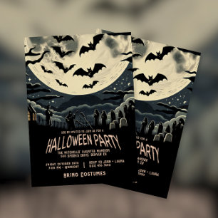 Beängstigend Grave Ghost Halloween-Party Einladung