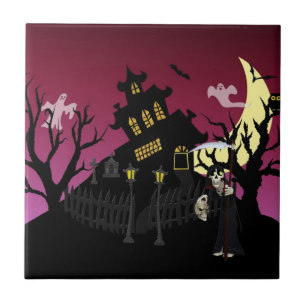 Beängstigend Halloween Fliese