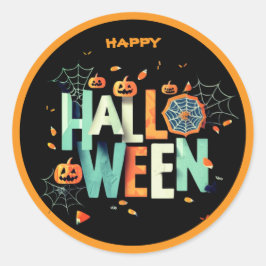 Beängstigend Halloween Runder Aufkleber