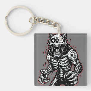 Beängstigend Halloween Zombie Werewolf Schlüsselanhänger