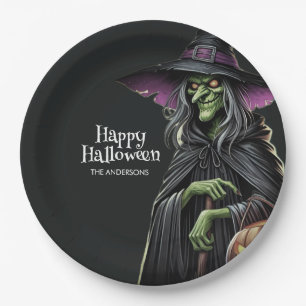 Beängstigend-Hexe-Themed Halloween Pappteller