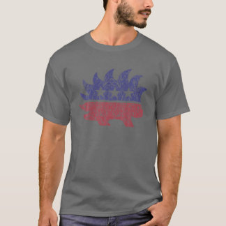 Beängstigend Libertarian Porcupine Cool Stylized F T-Shirt