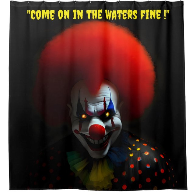 Beängstigend lustig Beängstigend Clown Horror Gag  Duschvorhang (Vorderseite)