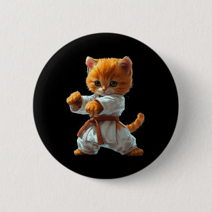 Beängstigend Martial Arts Fighter Karate Boxer Com Button