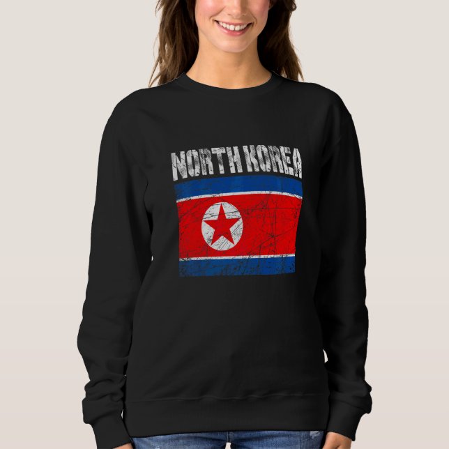 Beängstigend Patriotische Nordkoreaflagge Männer F Sweatshirt (Vorderseite)