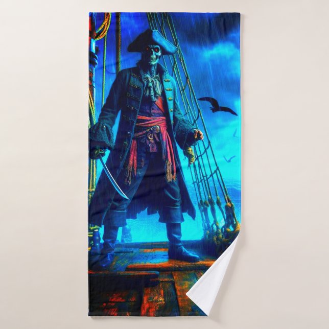 Beängstigend Pirate Badehandtuch (Badehandtuch)