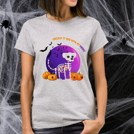 Beängstigend Poodle Halloween Full Moon T - Shirt