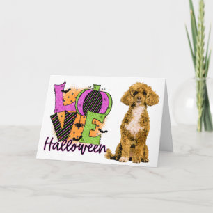 Beängstigend Poodle Liebe Halloween Karte