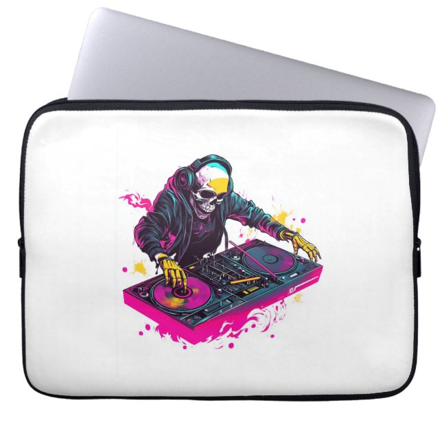 Beängstigend Popcorn Skull - Funny Horror Filmfest Laptopschutzhülle (Vorderseite)