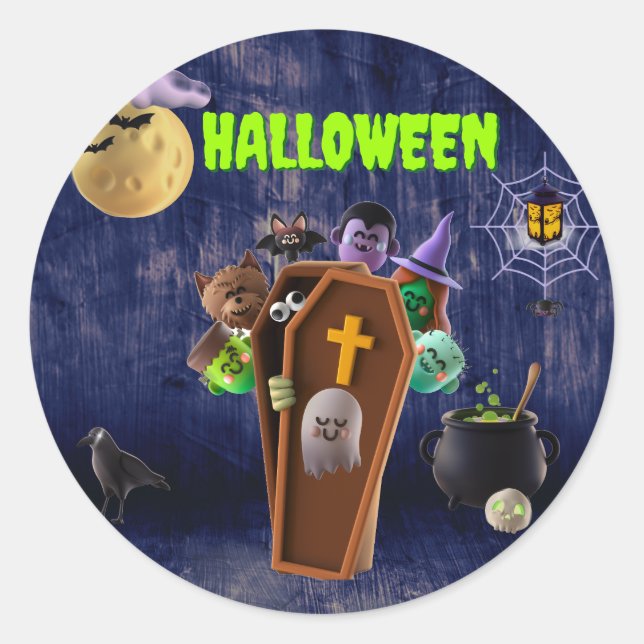 Beängstigend Runder Aufkleber (Vorderseite)