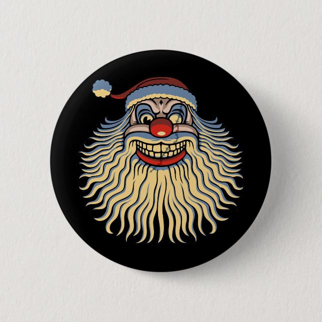 Beängstigend Santa Clown Button (Vorderseite)