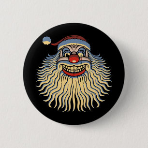 Beängstigend Santa Clown Button