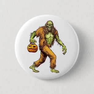 Beängstigend Sasquatch Bigfoot Zombie Carry Hallow Button