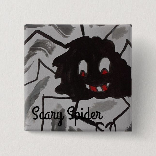 Beängstigend Spiders Square Abzeichen Button (Vorderseite)