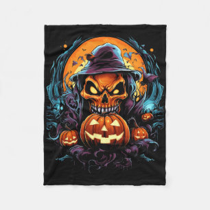 Beängstigend Spooky Castle Halloween Pumpkin Hexe Fleecedecke