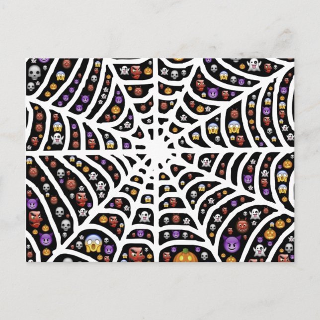 Beängstigend Spooky Cobweb Collage Postcard Postkarte (Vorderseite)
