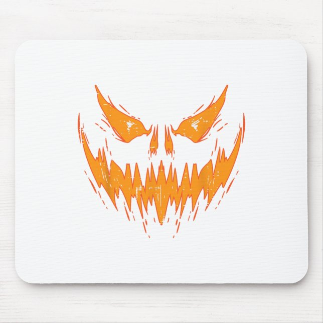 Beängstigend Spooky Kürbislaterne Gefecht Pumpkin  Mousepad (Vorne)