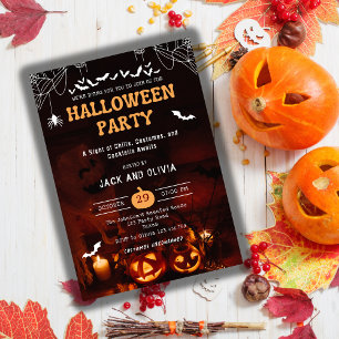 Beängstigend Spooky Pumpkin Erwachsene Halloween K Einladung