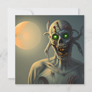 Beängstigend Walking Zombie Halloween Karte