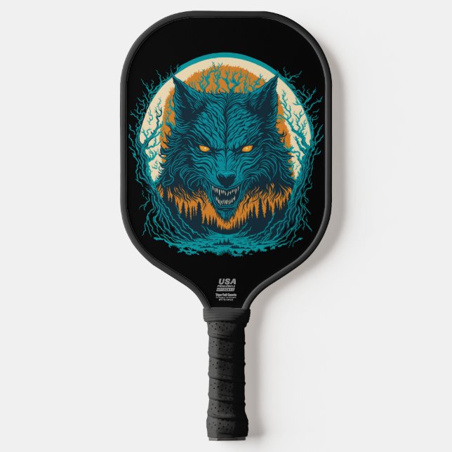 Beängstigend Werewolf Pickleball Schläger (Vorderseite)