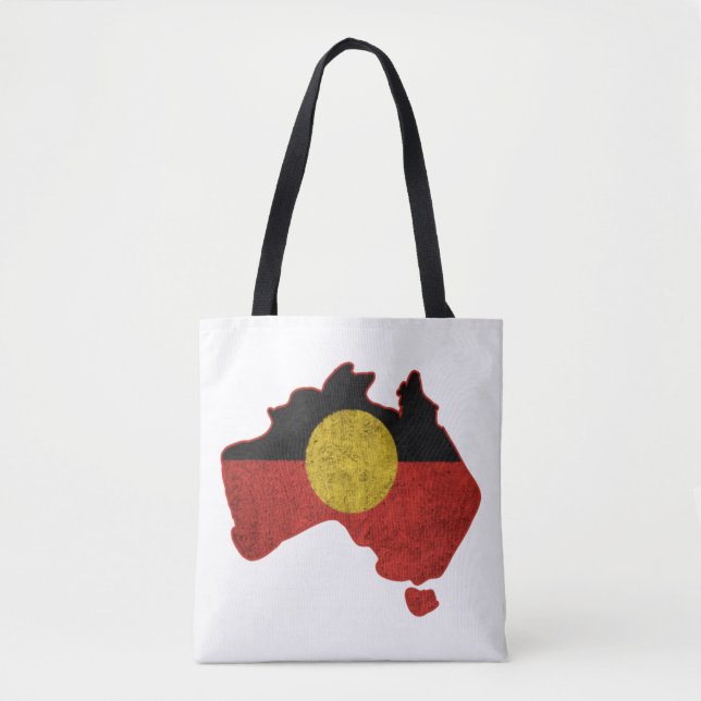 Beängstigende Aborigine-Flagge Tasche (Vorderseite)