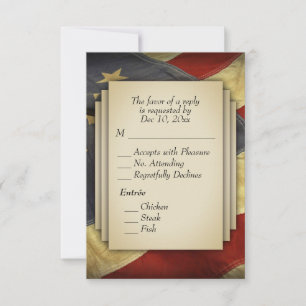Beängstigende amerikanische Flag-UAWG mit Entree C RSVP Karte