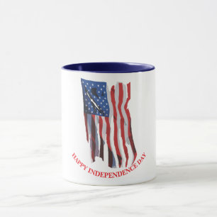 Beängstigende amerikanische Flagge Patriotic Custo Tasse