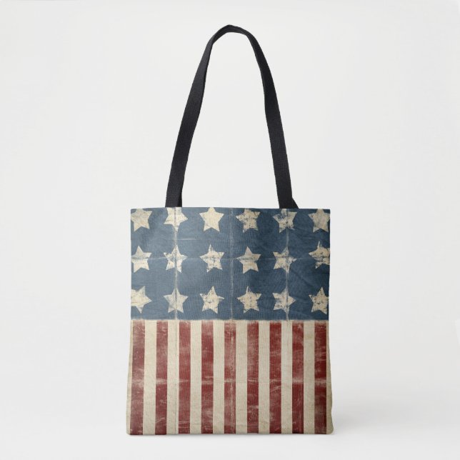 beängstigende amerikanische Flagge Tasche (Vorderseite)