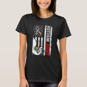 Beängstigende amerikanische Flaggenschlange Autism T-Shirt