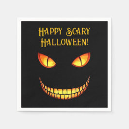 Beängstigende Augen und Crazy Smile Halloween Serviette