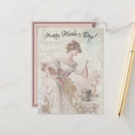 Beängstigende Blume der Vintagen Ansammlung Postkarte