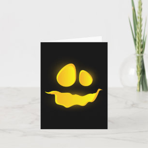Beängstigende Bumkin lächeln Halloween-Saison Karte