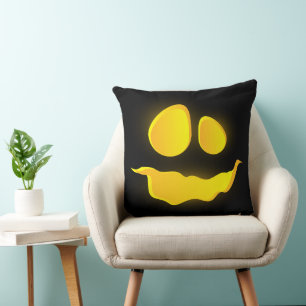Beängstigende Bumkin lächeln Halloween-Saison Kissen