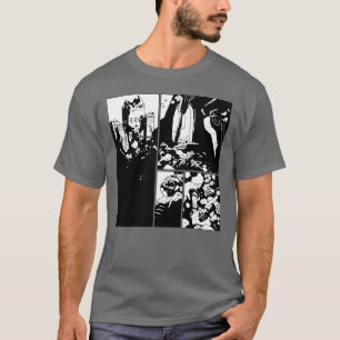 Beängstigende Burgen im Comic Buchten Panels T-Shirt