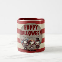 Beängstigende Clowns, griechischer Halloween-Karne