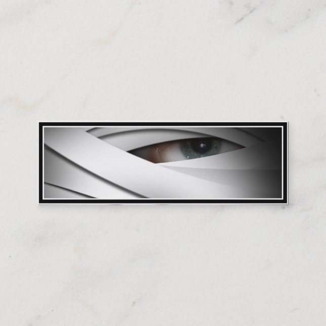 Beängstigende Creepy One Mit Augen Halloween Mummy Mini Visitenkarte (Vorderseite)