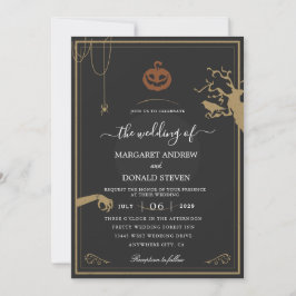 beängstigende Einladungen zur Halloween-Hochzeit