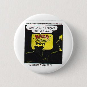 Beängstigende Fish TV Shows Funny Gifts & Sammlers Button