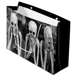 Beängstigende Funny Skeletts Halloween-Geschenktas Große Geschenktüte