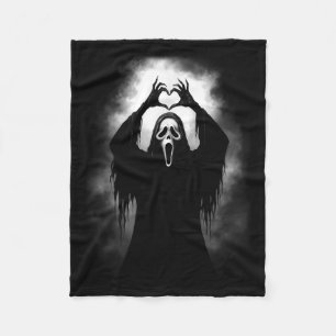 Beängstigende Gesichtshaut Horror Creepy Ghost Hea Fleecedecke