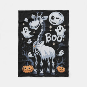 Beängstigende Giraffe im Ghosts Halloween Fleecedecke