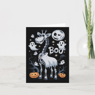 Beängstigende Giraffe im Ghosts Halloween Karte