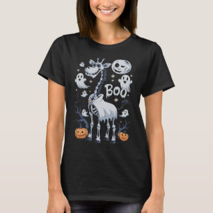 Beängstigende Giraffe im Ghosts Halloween T-Shirt