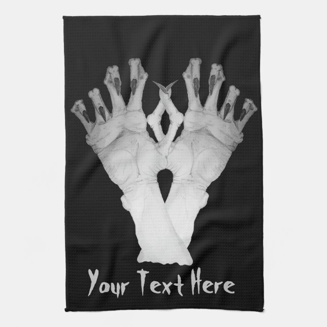 Beängstigende grauenhafte Monsterhand Handtuch (Vertikal)