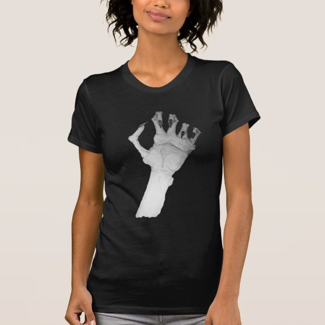 Beängstigende grauenhafte Monsterhand mit langen N T-Shirt (Vorderseite)