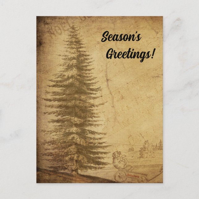 Beängstigende Grüße der Vintagen Weihnachtszeit Postkarte (Vorderseite)