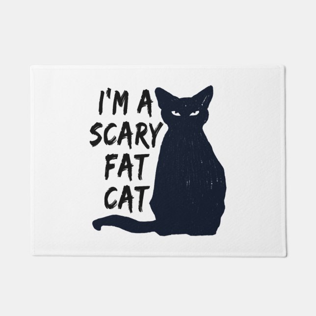 Beängstigende Halloween Black Cat Design-Grafik Fußmatte (Vorderseite)