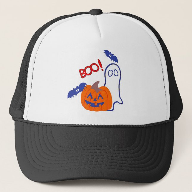 Beängstigende Halloween Design-T - Shirt, Bekleidu Truckerkappe (Vorderseite)