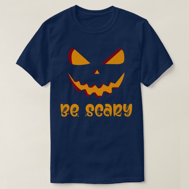 Beängstigende Halloween-Designbraun in Gravur T-Shirt (Design vorne)